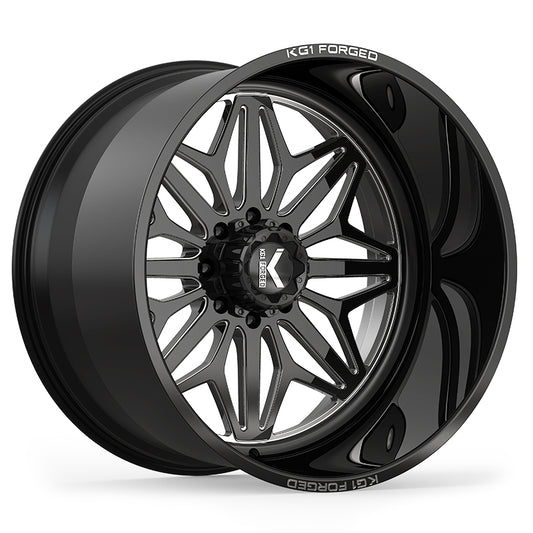 KG1 FORGED ホイール KF014 SNOW | GLOSS BLACK MILLED