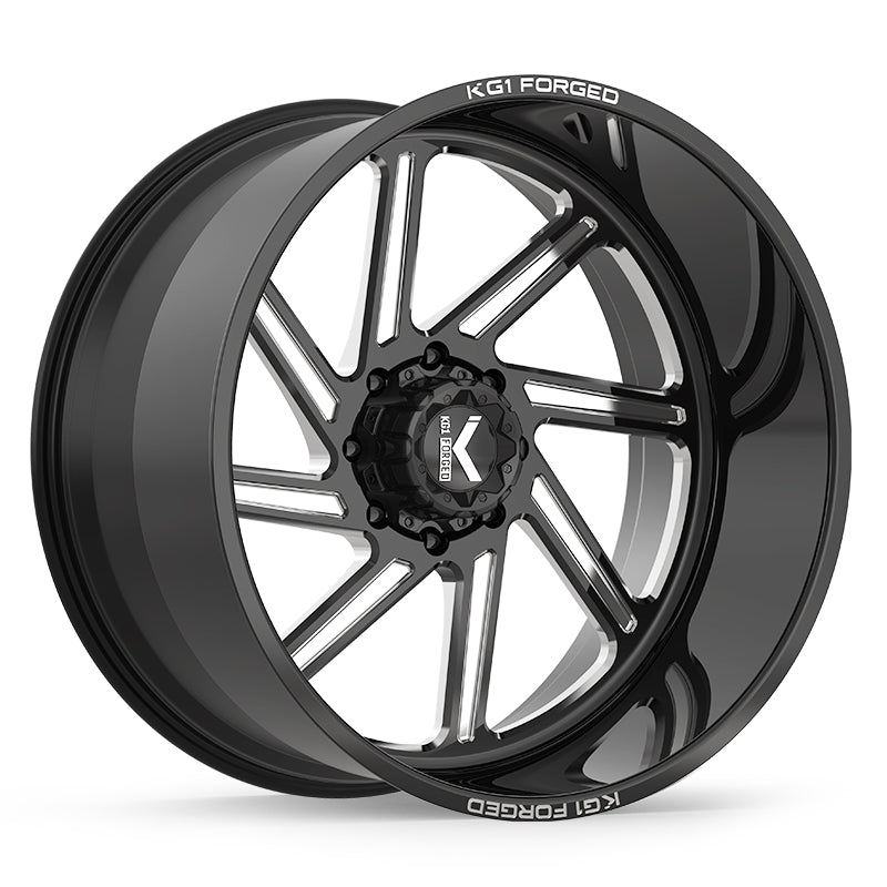 KG1 FORGED ホイール KF011 SPOOL | GLOSS BLACK MILLED