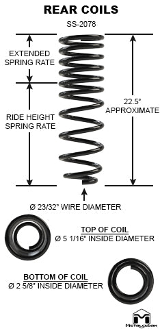 Metalcloak メタルクローク  4.5inch Lift用 デュアルレート リア コイル　(JT)
