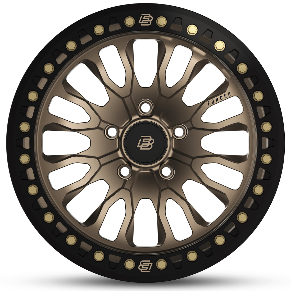 Baja Built バハビルト Renegade Forged Beadlock | Satin Bronze (black ring & bronze bolts) フォージド鍛造ホイール