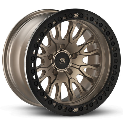 Baja Built バハビルト Renegade Forged Beadlock | Satin Bronze (black ring & black bolts) フォージド鍛造ホイール