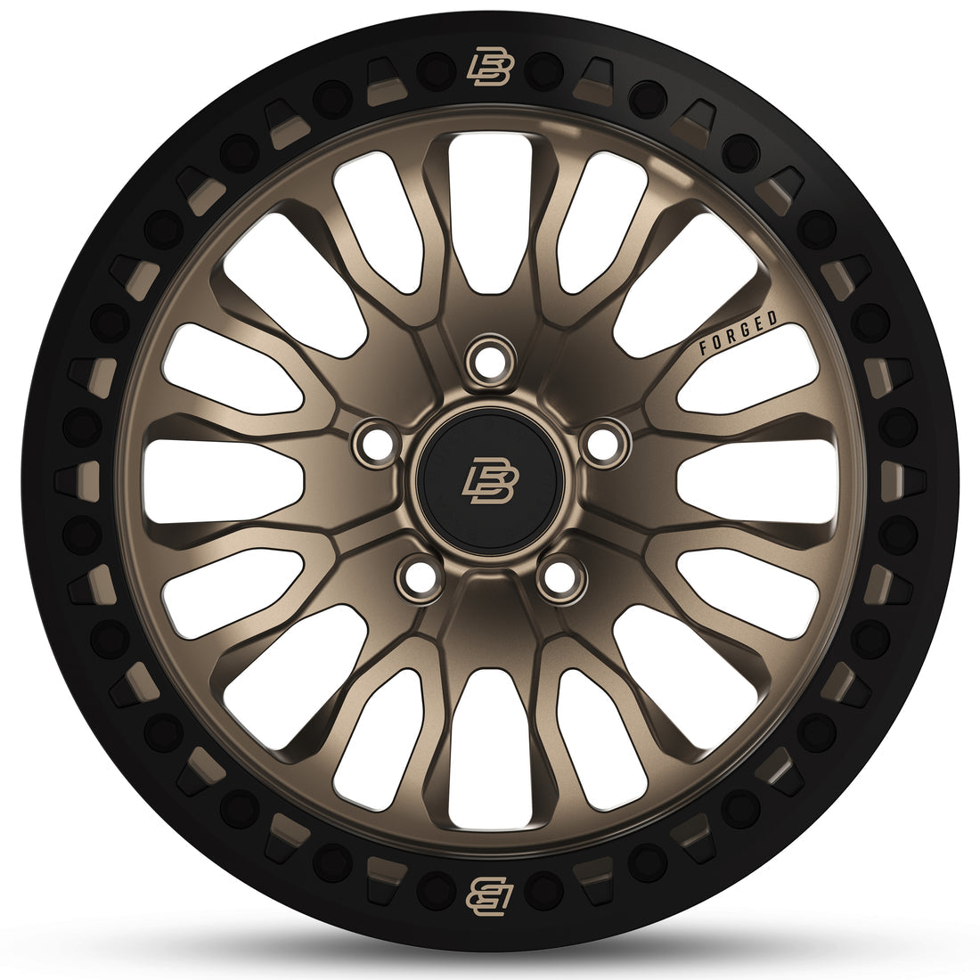 Baja Built バハビルト Renegade Forged Beadlock | Satin Bronze (black ring & black bolts) フォージド鍛造ホイール