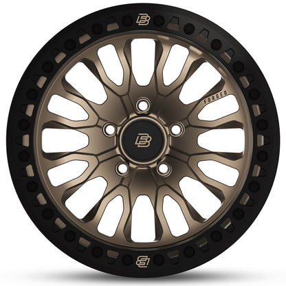 Baja Built バハビルト Renegade Forged Beadlock | Satin Bronze (black ring & black bolts) フォージド鍛造ホイール