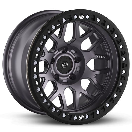 Baja Built バハビルト Lite Brite Outlaw Forged Beadlock | Satin Graphite (black ring & aluminum bolts) フォージドホイール