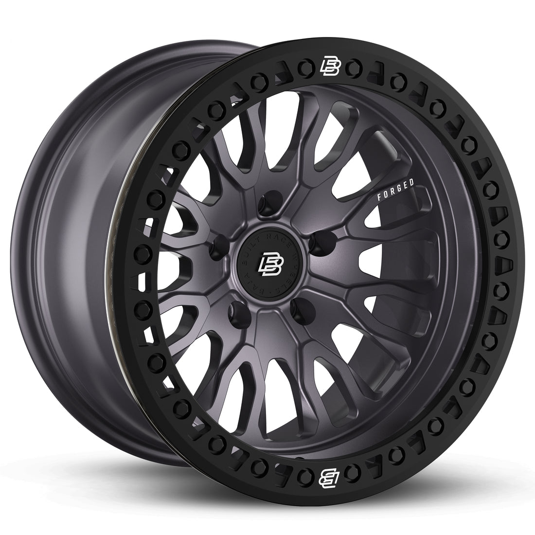 Baja Built バハビルト Renegade Forged Beadlock | Satin Graphite (black ring & black bolts) フォージド鍛造ホイール