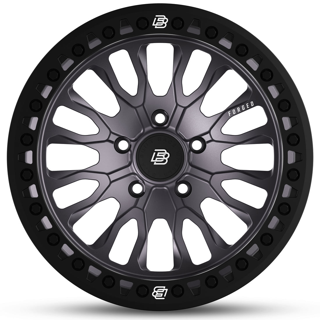 Baja Built バハビルト Renegade Forged Beadlock | Satin Graphite (black ring & black bolts) フォージド鍛造ホイール