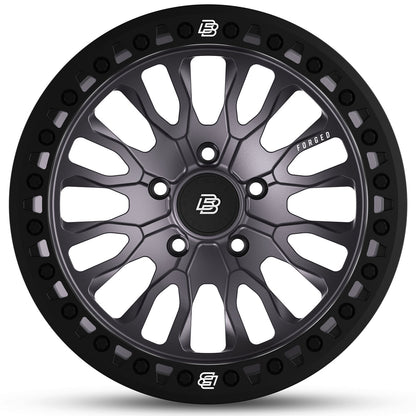 Baja Built バハビルト Renegade Forged Beadlock | Satin Graphite (black ring & black bolts) フォージド鍛造ホイール