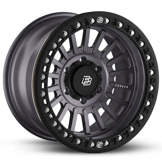 Baja Built バハビルト Maverick Forged Beadlock | Satin Graphite (black ring & aluminum bolts) フォージドホイール