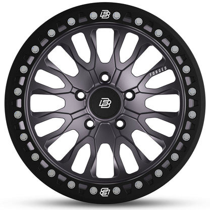 Baja Built バハビルト Renegade Forged Beadlock | Satin Graphite (black ring & aluminum bolts) 鍛造フォージドホイール