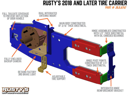 RUSTY'S OFFROAD PRODUCTS ラスティーズ オフロード プロダクツ タイヤキャリア (JL)