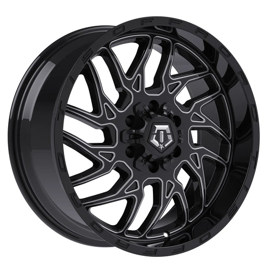 TIS Offroad Wheels TIS オフロード ホイール 544BM 2.0 | GLOSS BLACK WITH CNC MILLED ACCENTS - Black Lip Text