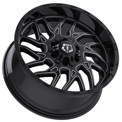 TIS Offroad Wheels TIS オフロード ホイール 544BM 2.0 | GLOSS BLACK WITH CNC MILLED ACCENTS - Black Lip Text