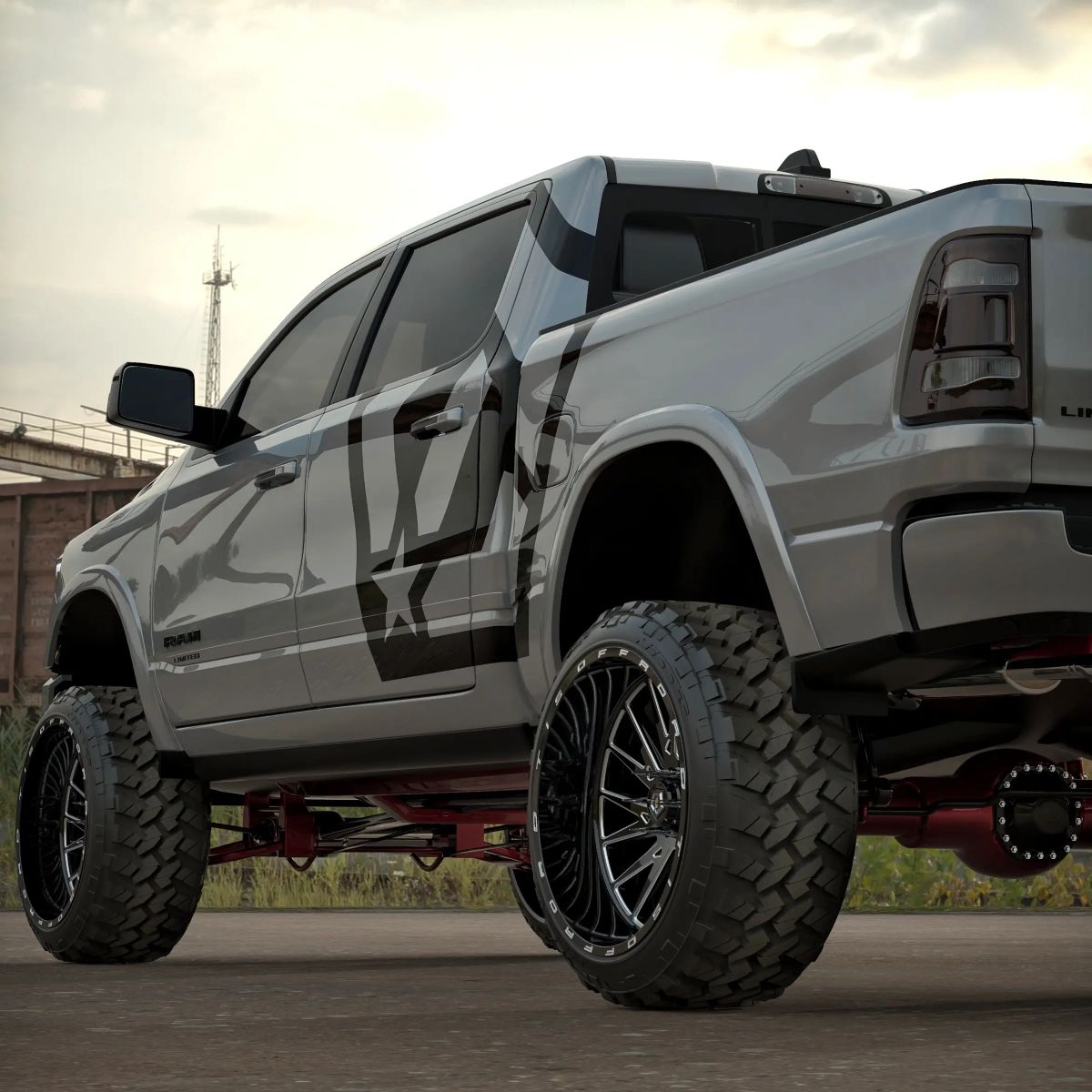TIS Offroad Wheels TIS オフロード ホイール 547BM | GLOSS BLACK WITH CNC MILLED ACCENTS