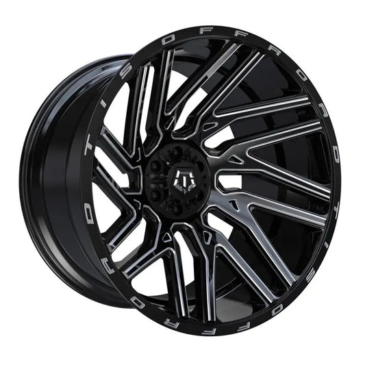TIS Offroad Wheels TIS オフロード ホイール 554BM | GLOSS BLACK WITH CNC MILLED ACCENTS