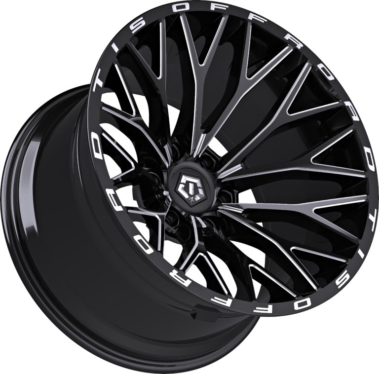 TIS Offroad Wheels TIS オフロード ホイール 566BM | GLOSS BLACK WITH CNC MILLED ACCENTS