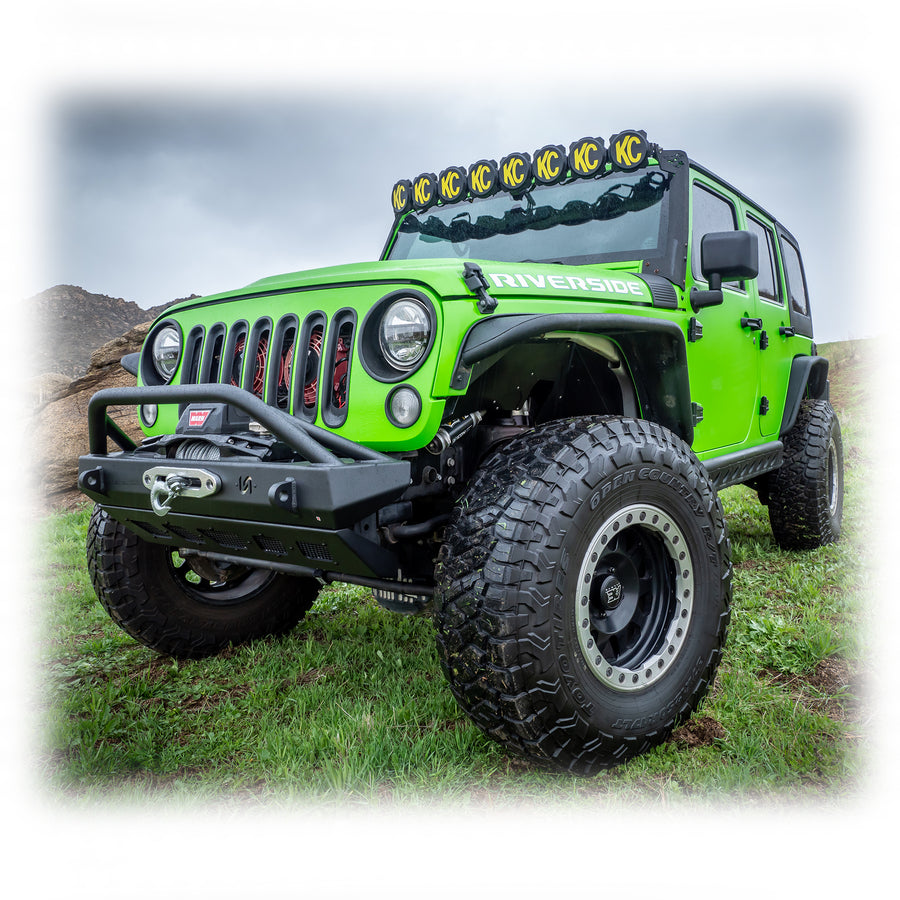 Turn Offroad フロントバンパー (溶接ブルバー＆スキッドプレート付き)  (JK/JL/JT)