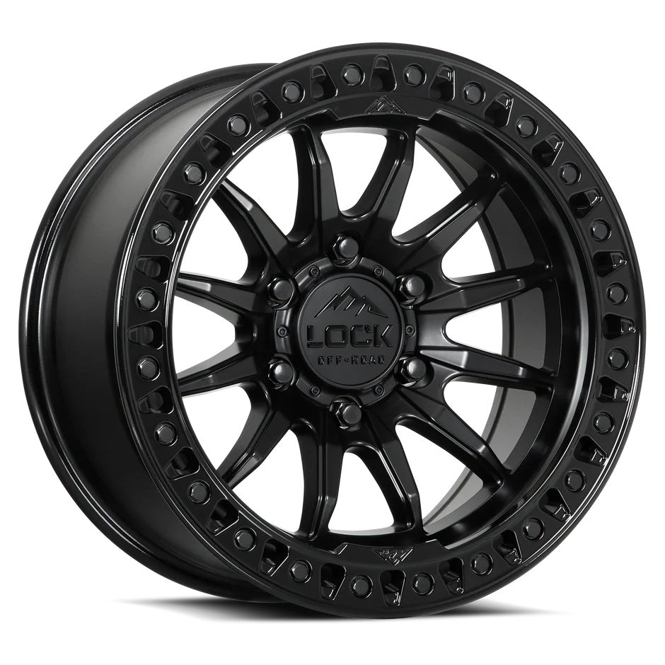 Lock Off Road Wheels ロックオフロード ホイール TRAIL | Matte Black w/ Gloss Black Ring