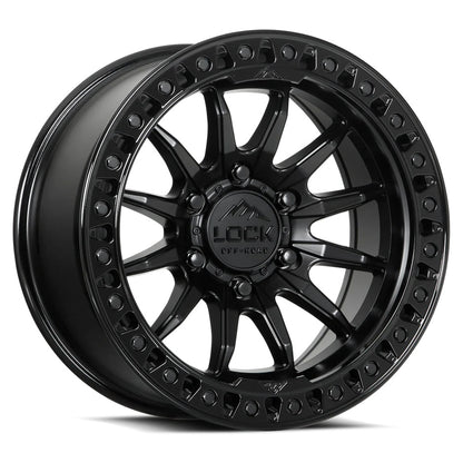 Lock Off Road Wheels ロックオフロード ホイール TRAIL | Matte Black w/ Gloss Black Ring