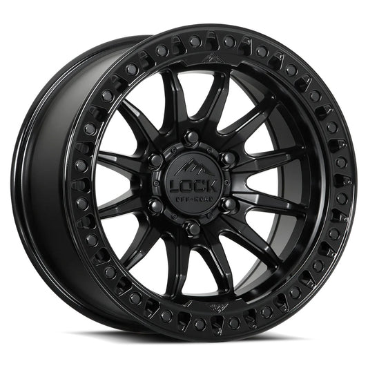 Lock Off Road Wheels ロックオフロード ホイール TRAIL | Matte Black w/ Gloss Black Ring