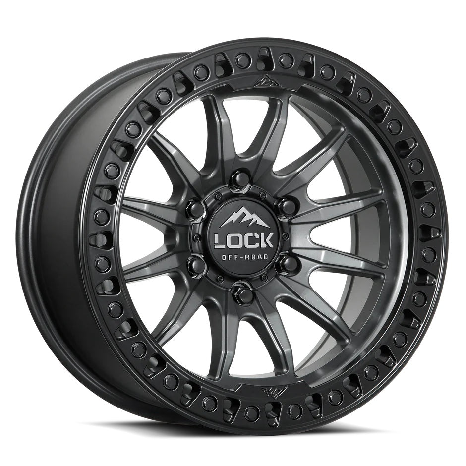 Lock Off Road Wheels ロックオフロード ホイール TRAIL | Matte Gray w/ Matte Black Ring