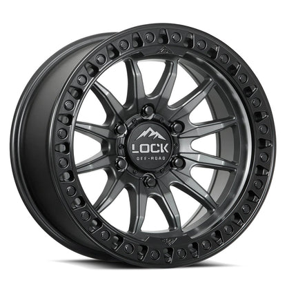 Lock Off Road Wheels ロックオフロード ホイール TRAIL | Matte Gray w/ Matte Black Ring