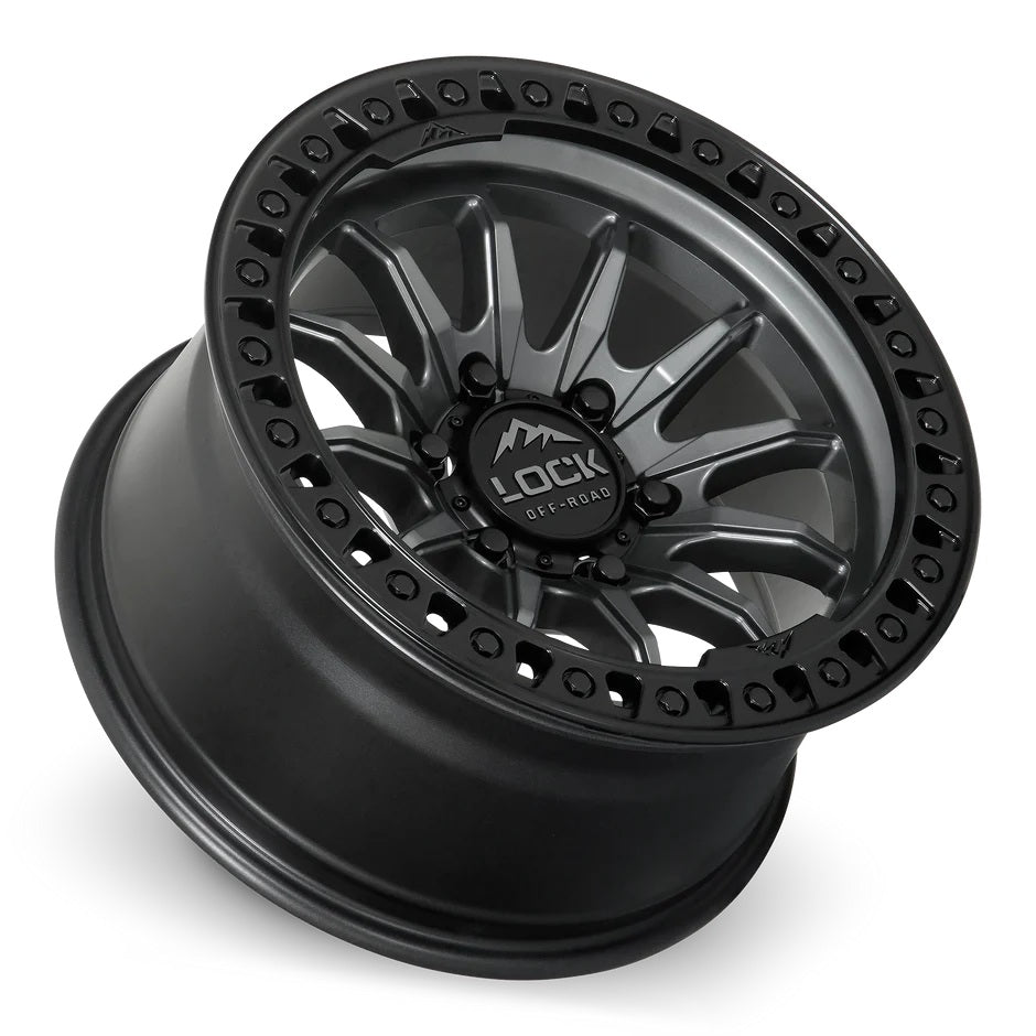Lock Off Road Wheels ロックオフロード ホイール TRAIL | Matte Gray w/ Matte Black Ring
