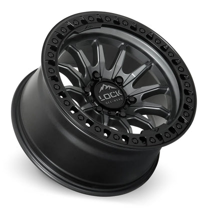 Lock Off Road Wheels ロックオフロード ホイール TRAIL | Matte Gray w/ Matte Black Ring