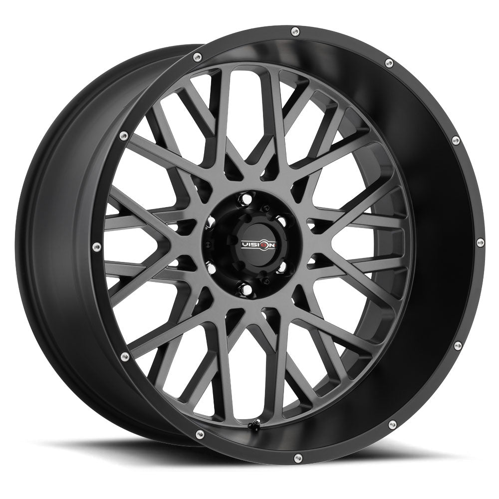 Vision Rocker 412 Vision Wheel ビジョンホイール 412 Rocker | Anthracite with Satin Black Lip ...