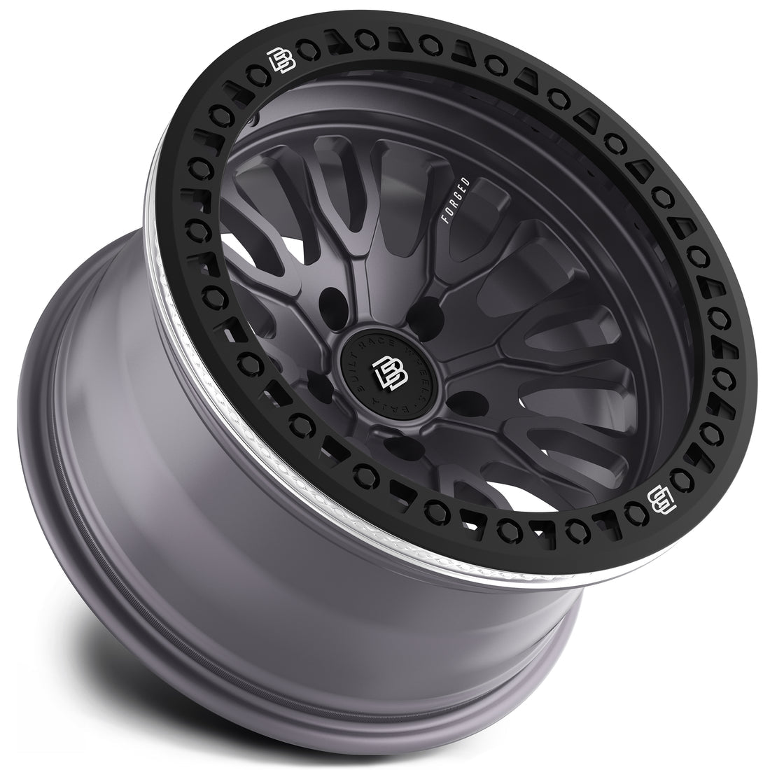 Baja Built バハビルト Renegade Forged Beadlock | Satin Graphite (black ring & black bolts) フォージド鍛造ホイール
