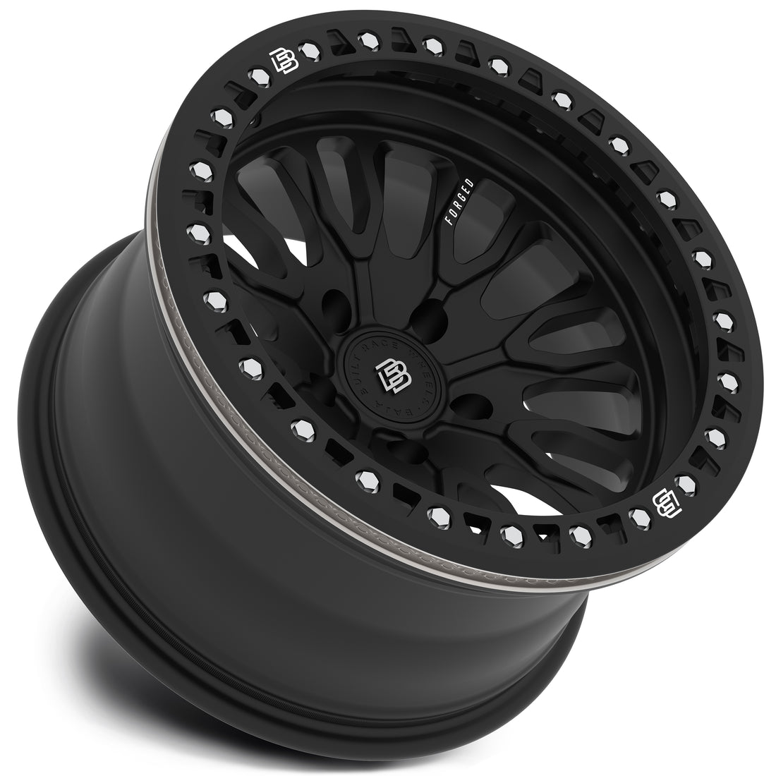 Baja Built バハビルト Renegade Forged Beadlock | Matt Black (black ring & aluminum bolts) フォージド鍛造ホイール