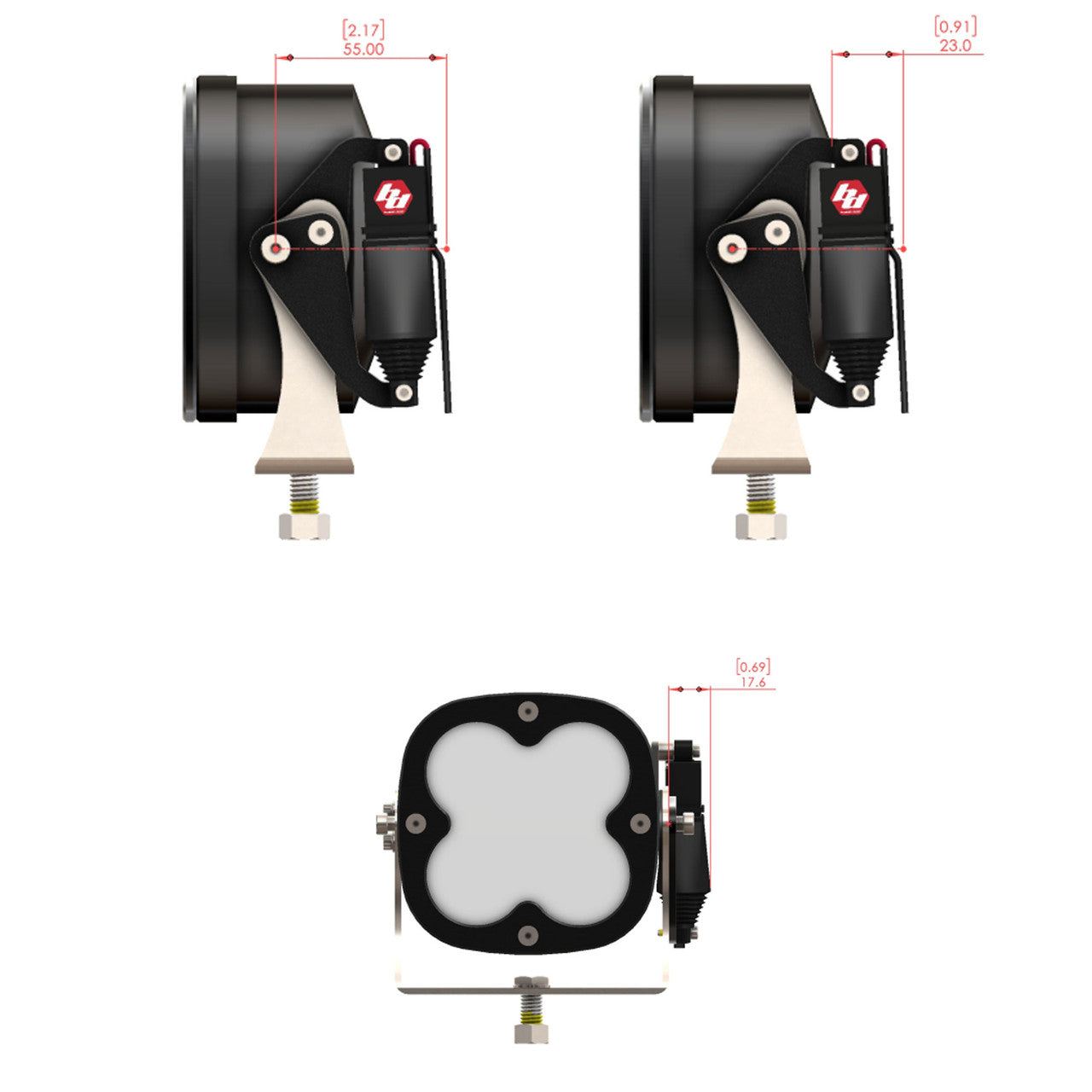 Baja Designs REFLEX ライトアクチュエーターキット LP4 / LP6 / LP9 / XL-M用