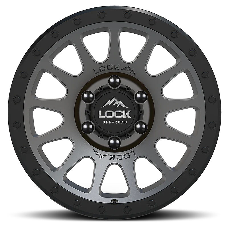 Lock Off Road Wheels ロックオフロード ホイール YOSEMITE | Matte Gray w/ Matte Black Ring