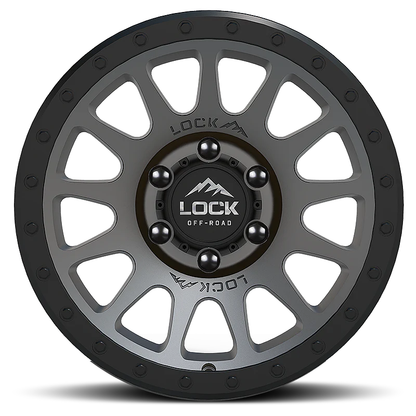 Lock Off Road Wheels ロックオフロード ホイール YOSEMITE | Matte Gray w/ Matte Black Ring