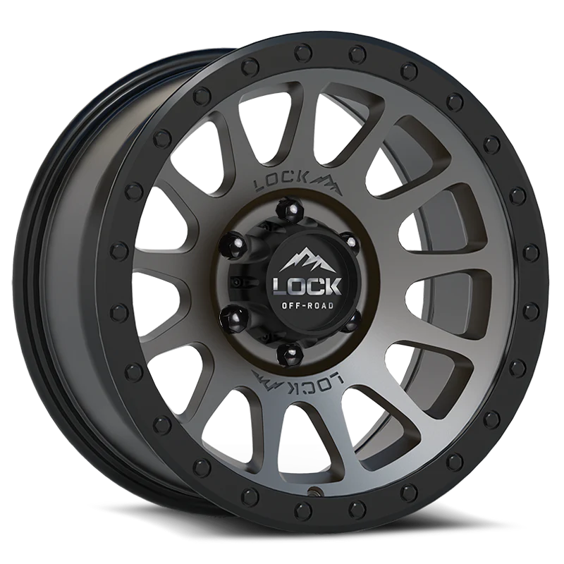 Lock Off Road Wheels ロックオフロード ホイール YOSEMITE | Matte Gray w/ Matte Black Ring