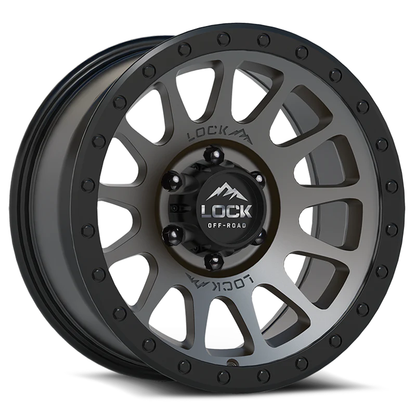Lock Off Road Wheels ロックオフロード ホイール YOSEMITE | Matte Gray w/ Matte Black Ring