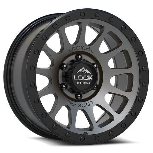 Lock Off Road Wheels ロックオフロード ホイール YOSEMITE | Matte Gray w/ Matte Black Ring