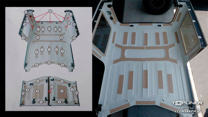 Coverking トップライナー (ヘッドライナー) 断熱材 ハードトップ用 (JL JKラングラー / JTグラディエーター)