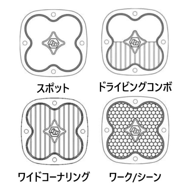 Baja Designs LP4 プロ LED AUXライト（単品、バックライトアンバー