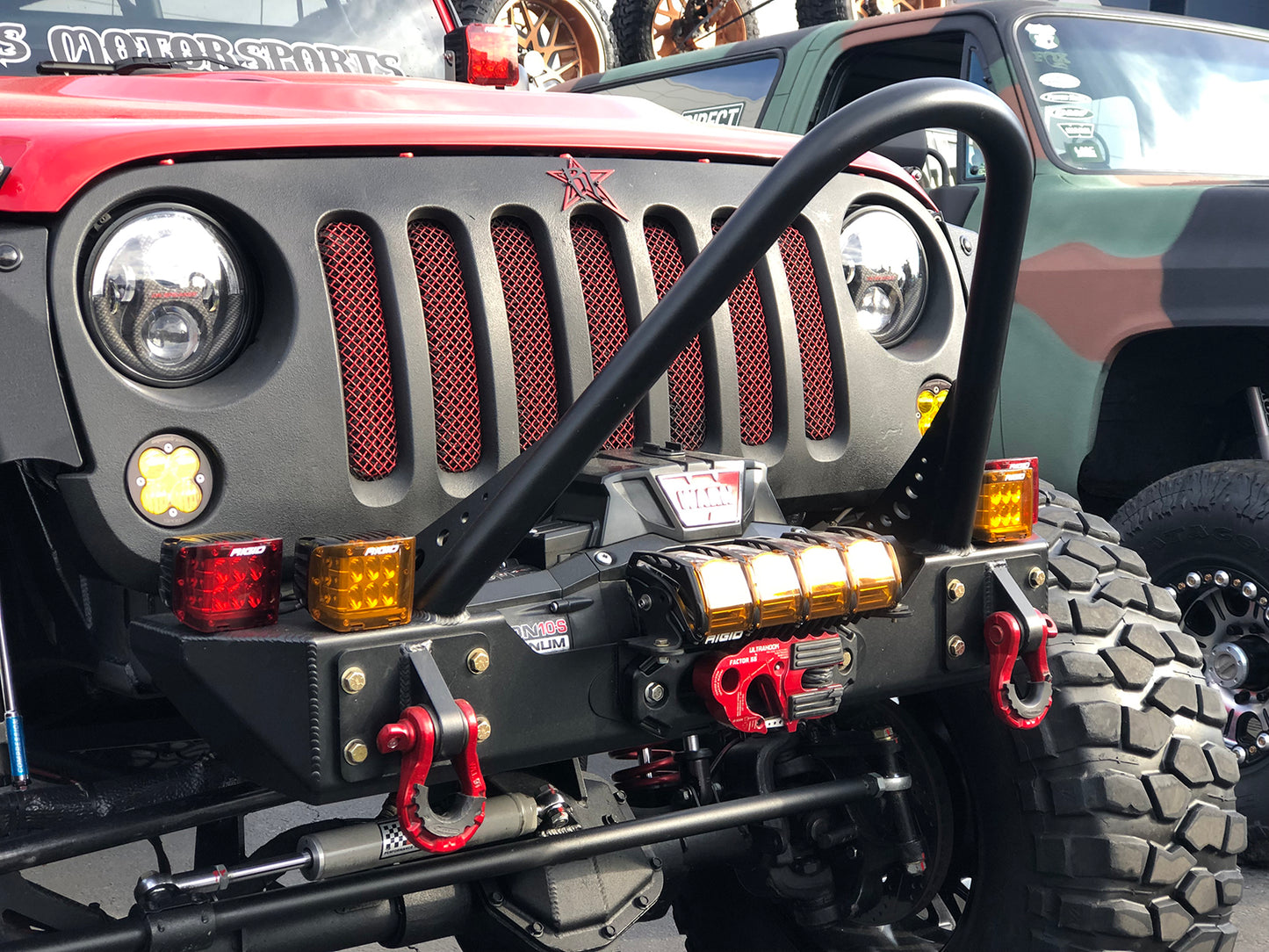 GenRight Off Road ジェンライトオフロード ハイクリアランス Boulder Stinger アルミニウムフロントバンパー (JK)