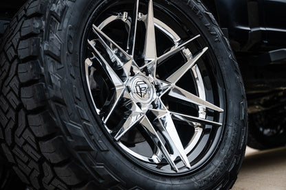 Fuel Off Road フューエルオフロード ホイール FC408 FLIGHT | CHROME W/ GLOSS BLACK LIP