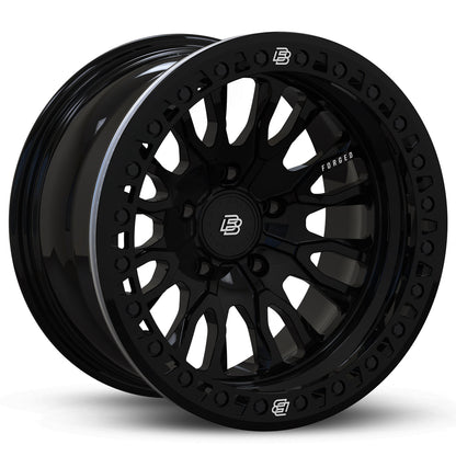 Baja Built バハビルト Renegade Forged Beadlock | Glossy Black (black ring & black bolts) フォージド鍛造ホイール