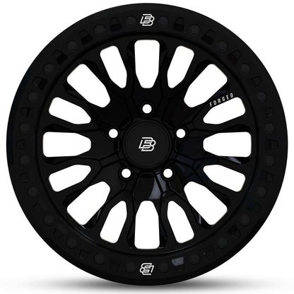 Baja Built バハビルト Renegade Forged Beadlock | Glossy Black (black ring & black bolts) フォージド鍛造ホイール