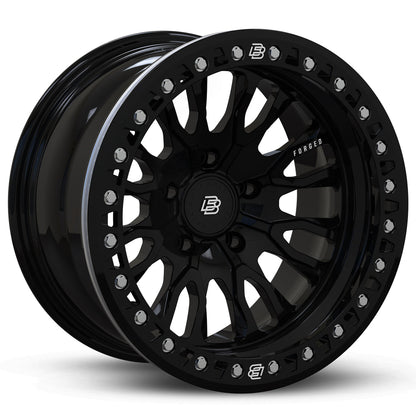 Baja Built バハビルト Renegade Forged Beadlock | Glossy Black (black ring & aluminum bolts) フォージド鍛造ホイール