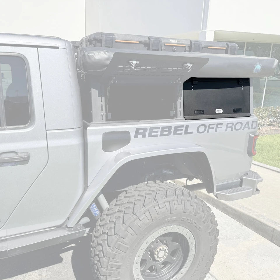 Rebel OFF ROAD XPLOR ベッドラック ハーフハイト ソリッドサイドハッチ (JTグラディエーター)