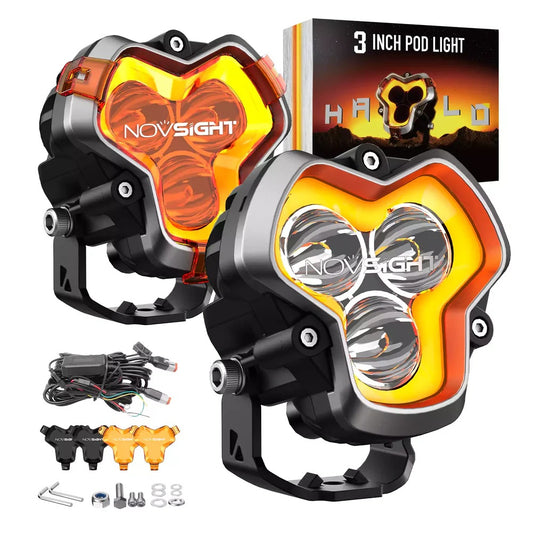 NOVSIGHT HALO Standardシリーズ 3インチ DRL LEDポッドライト