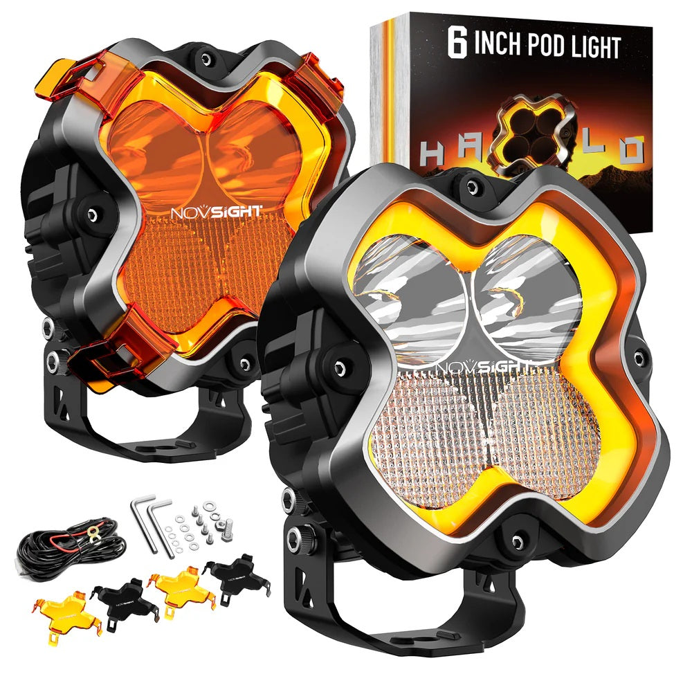 NOVSIGHT HALO Standardシリーズ 6インチ DRL LEDポッドライト