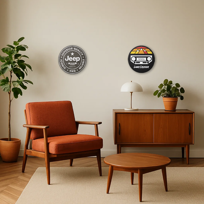 TOYOTA  Toyota Land Cruiser Striped Sunset メタルサイン