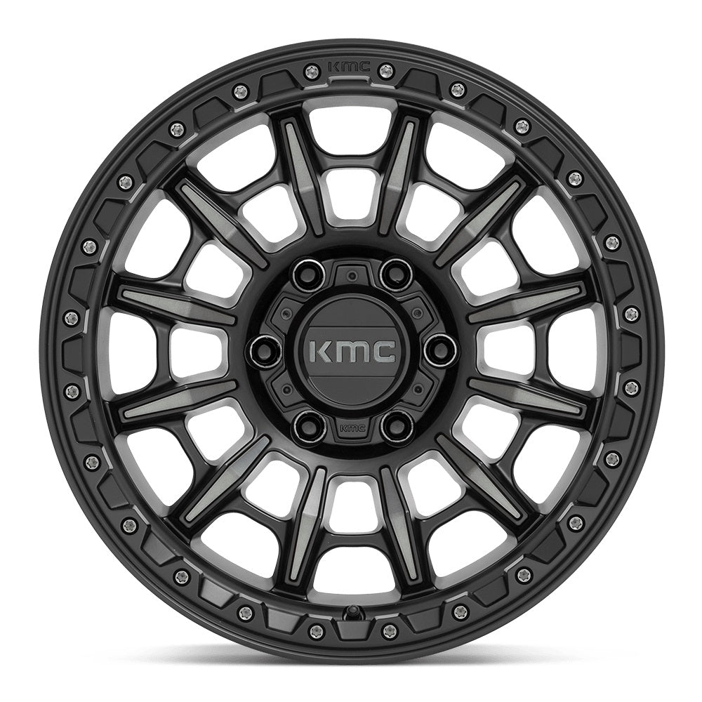 kmc ホイール KM547 CARNAGE | SATIN BLACK W/ GRAY TINT – アメリカン