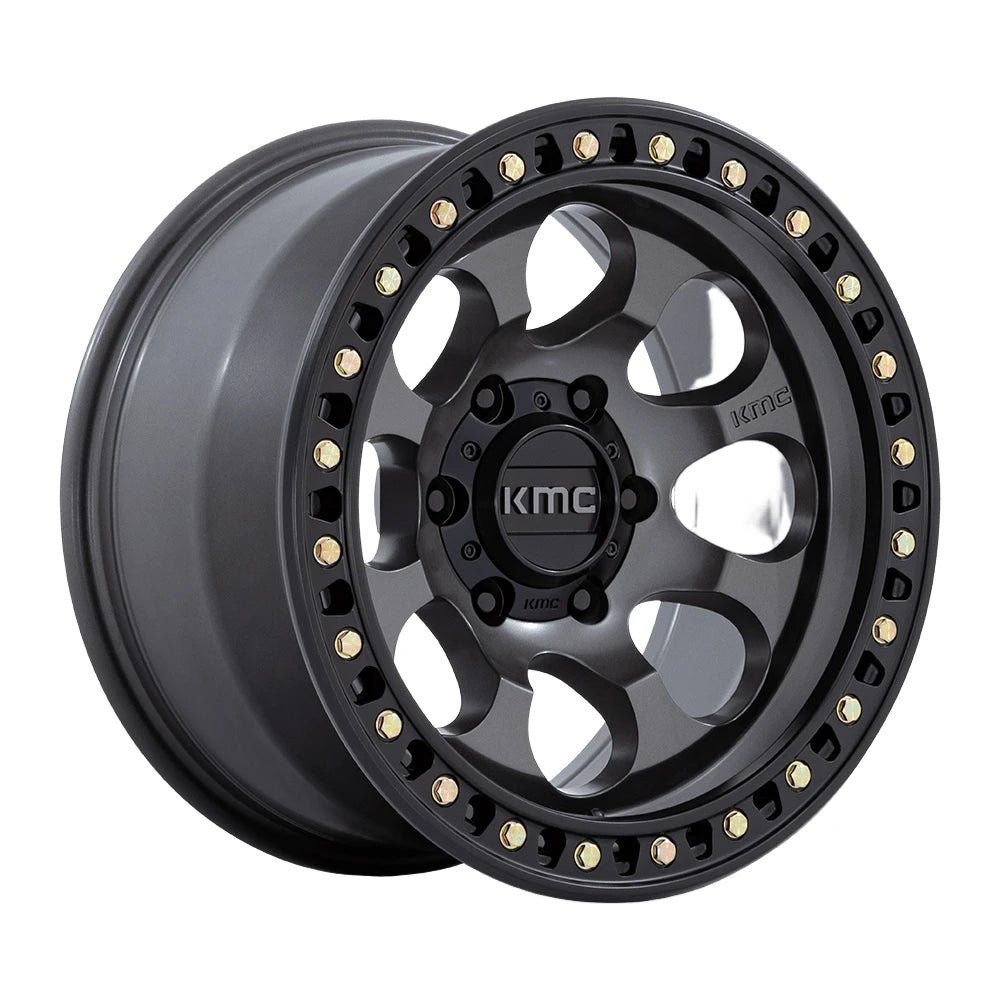 KMC ホイール KM550 RIOT SBL | ANTHRACITE W/ SATIN BLACK LIP