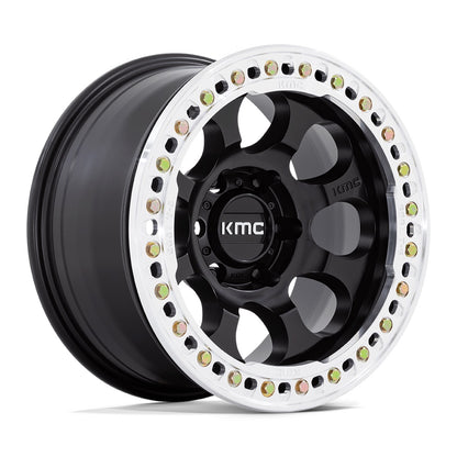 KMC ホイール KM237 RIOT BEADLOCK | SATIN BLACK W/ MACHINED RING